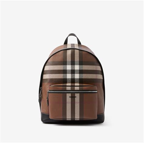 portafoglio burberry chek marr grnade|Check Backpack in Dark birch brown .